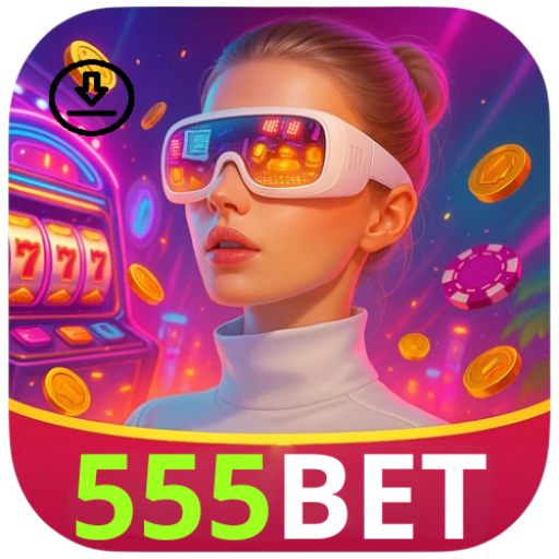 Banner destacando o app 555bet disponível para baixar grátis